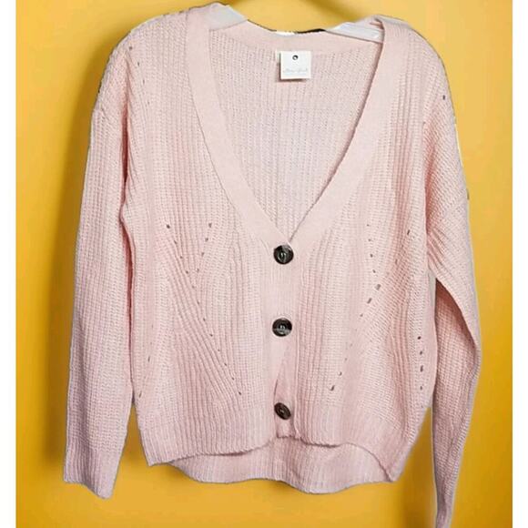Ultra Flirt Women's Juniors' Cropped Button-Front Cardigan Medium NWT Soft A119 - Picture 1 of 6
